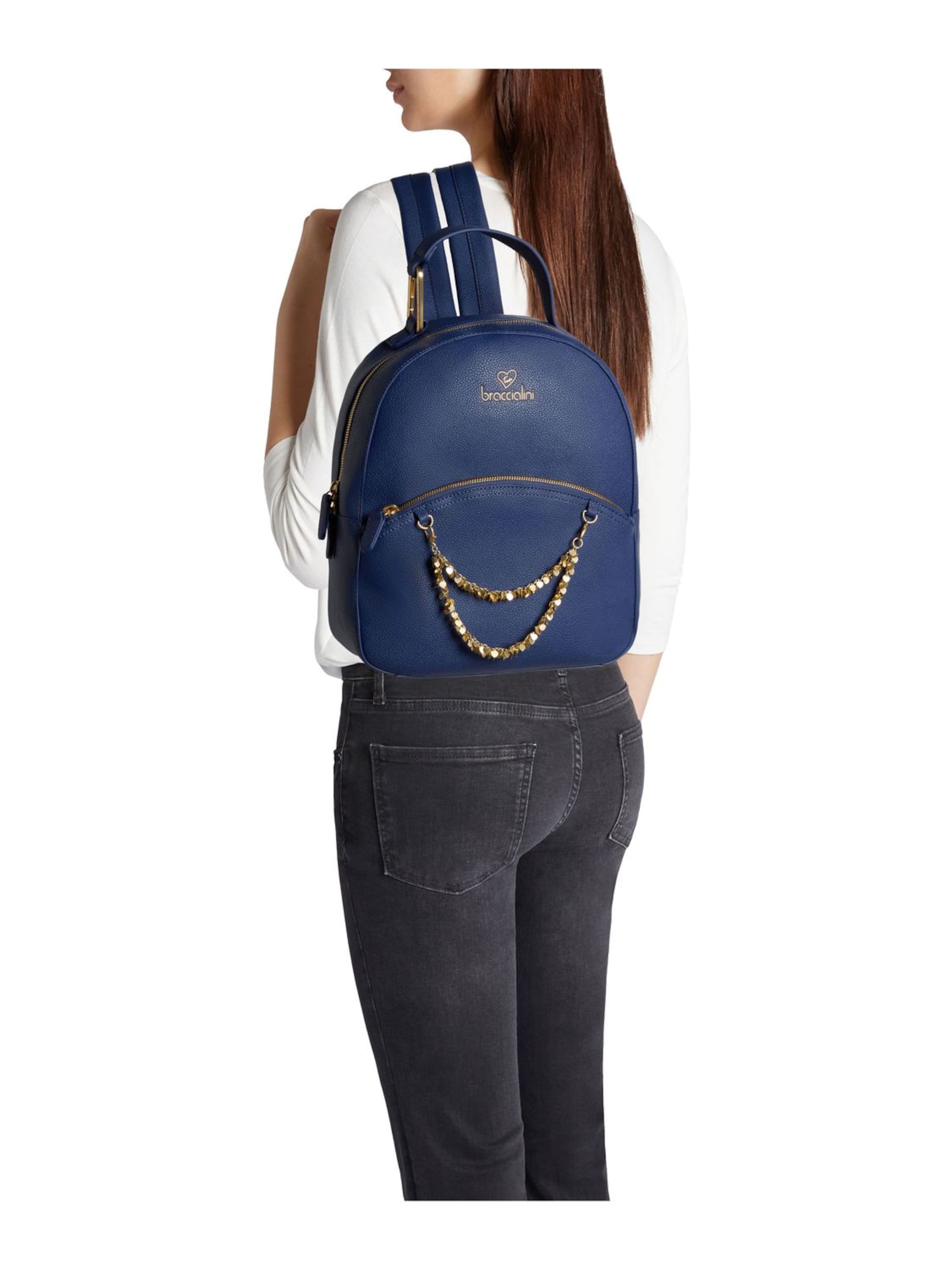 Braccialini Rucksack 'Amy'‌‌‌‌‌‌‌‌‌‌ in Blau: Vorderseite
