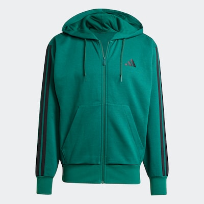 ADIDAS SPORTSWEAR Athletic Zip-Up Hoodie in Emerald / Black, Item view