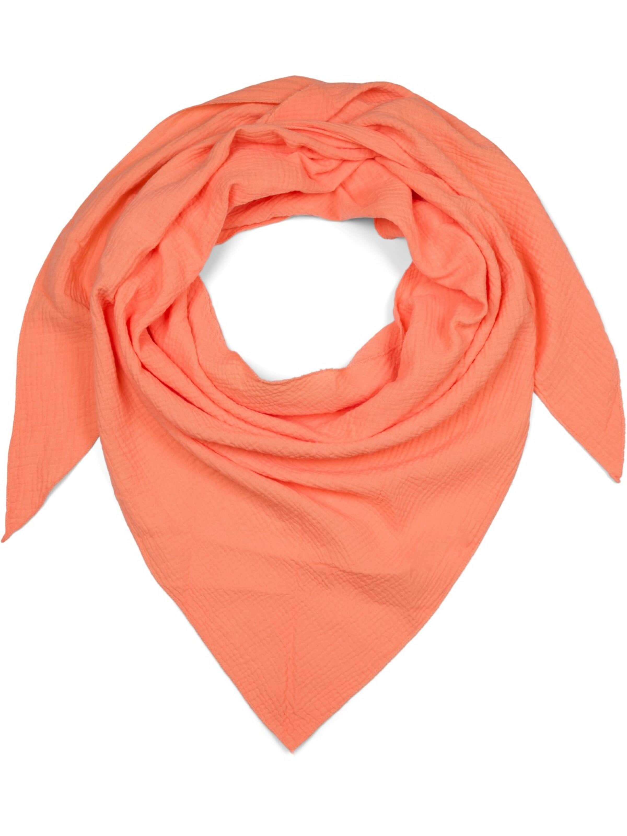 styleBREAKER Tuch 'Musselin Dreiecktuch Einfarbig'‌‌‌ in Orange: Vorderseite