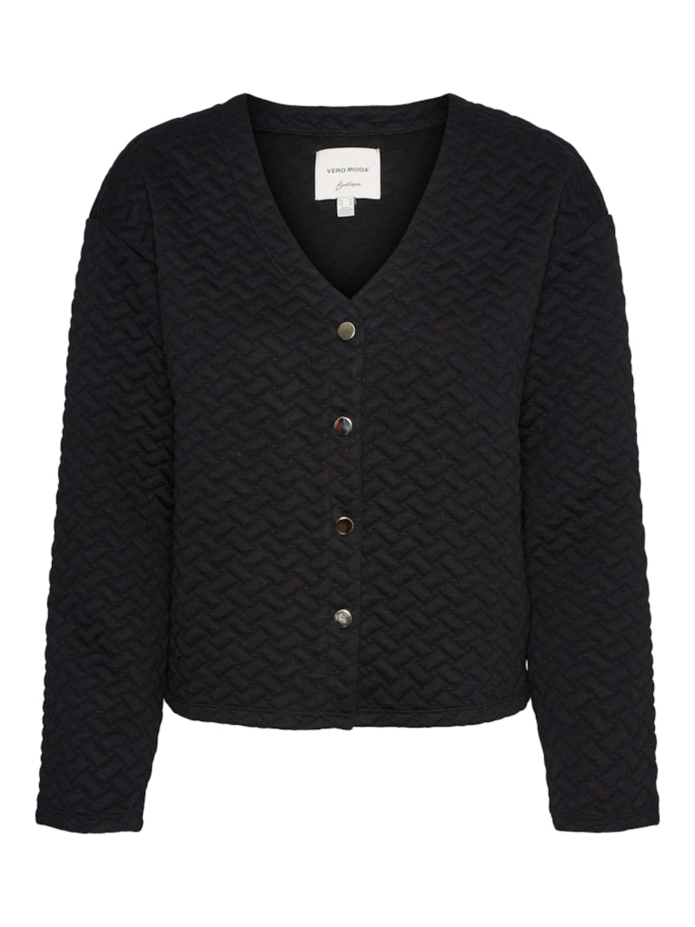 VERO MODA - Sudadera con cremallera 'VMVINNIE' en negro: frente