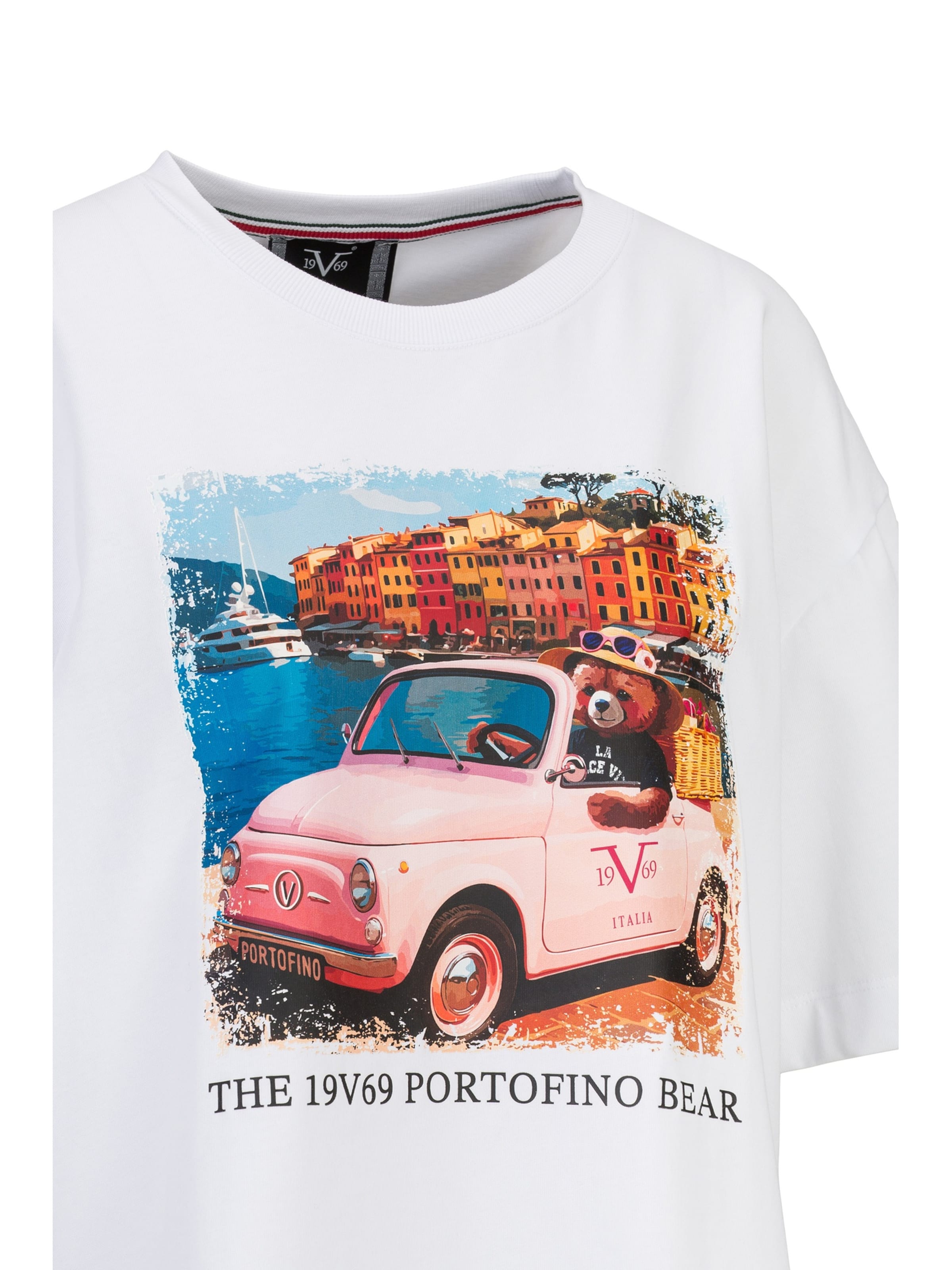 19V69 ITALIA Oversized shirt ' PETONIA PORTOFINO ' in Wit