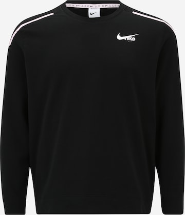 NIKE Sportsweatshirt in Zwart: voorkant