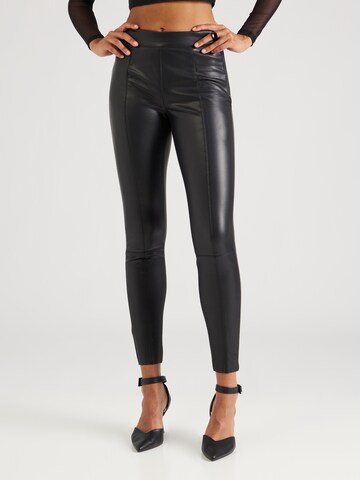 TOPSHOP Skinny Trousers in Black: front