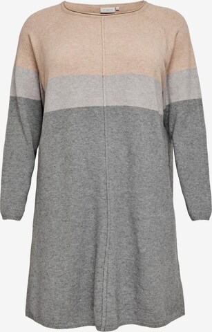 ONLY Carmakoma Knit dress 'Laura' in Grey: front