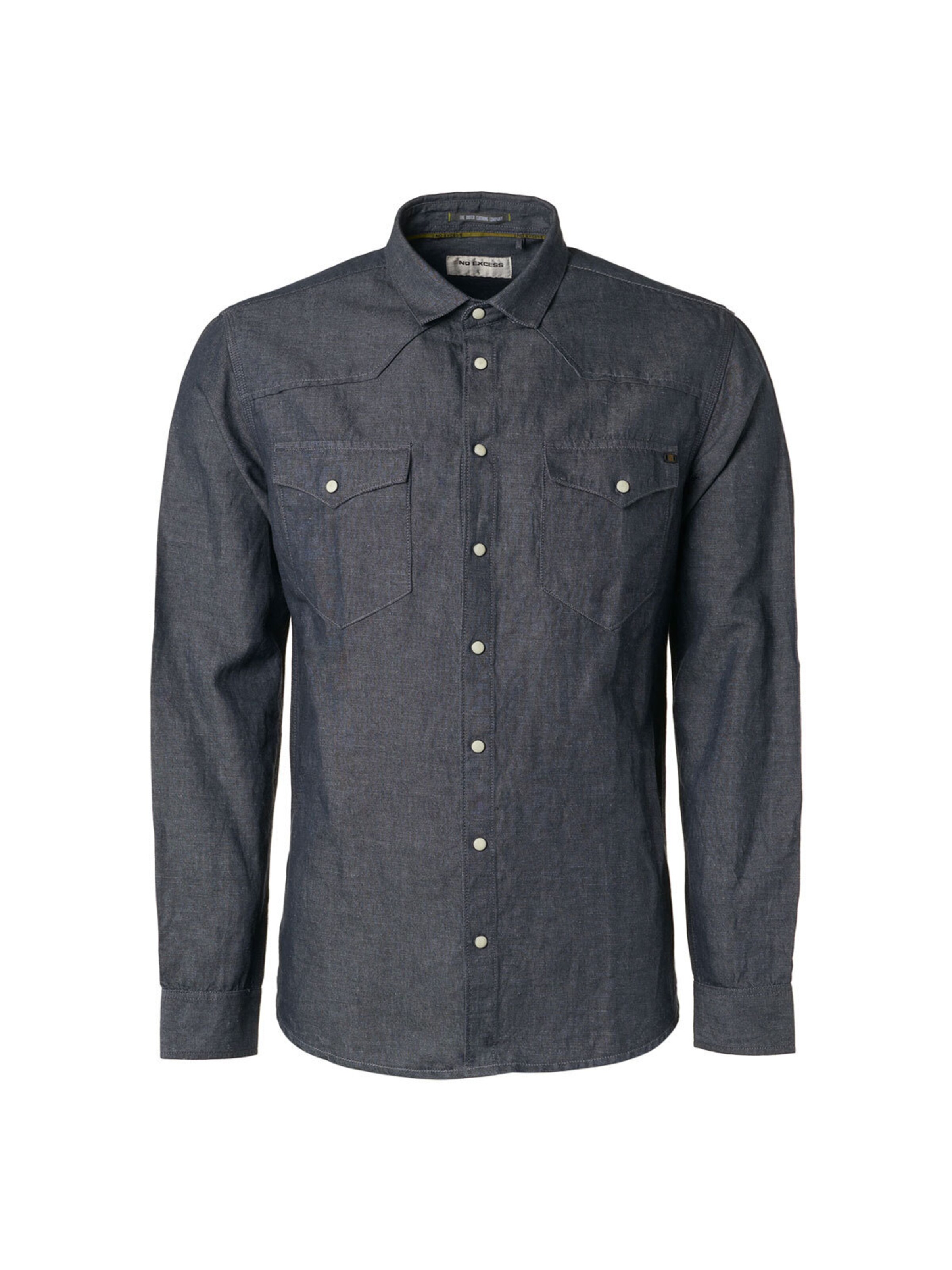 No Excess Regular fit Button Up Shirt in Grey: front