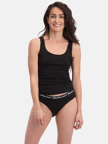 Slip di Bamboo basics in nero: frontale