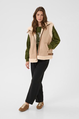 Gilet 'Uma' Cream en beige