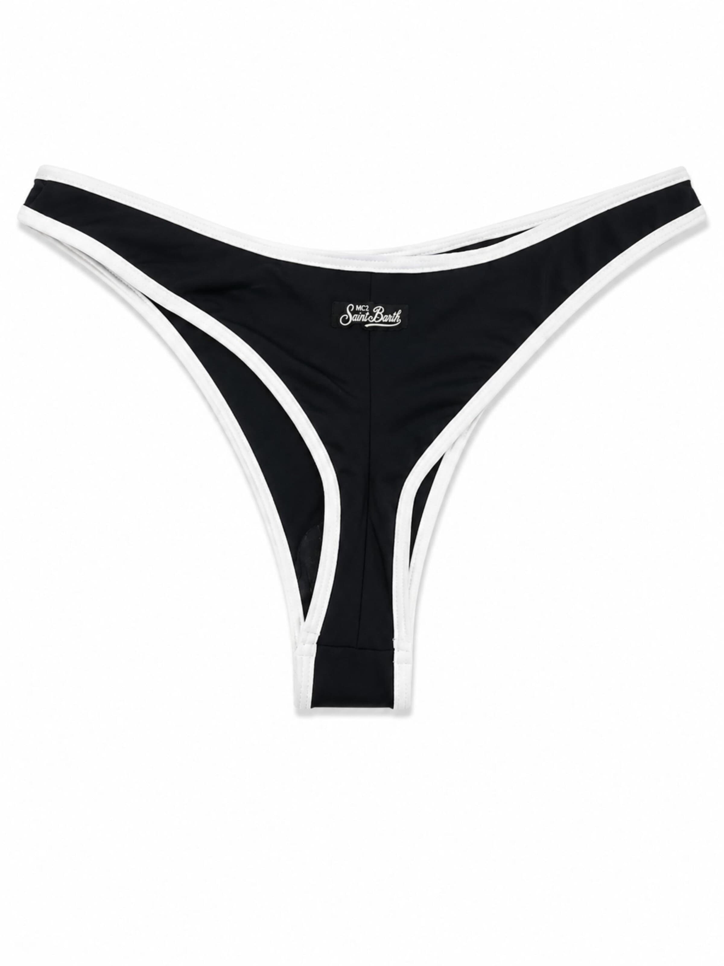 MC2 Saint Barth Bikini bottom in Black: front