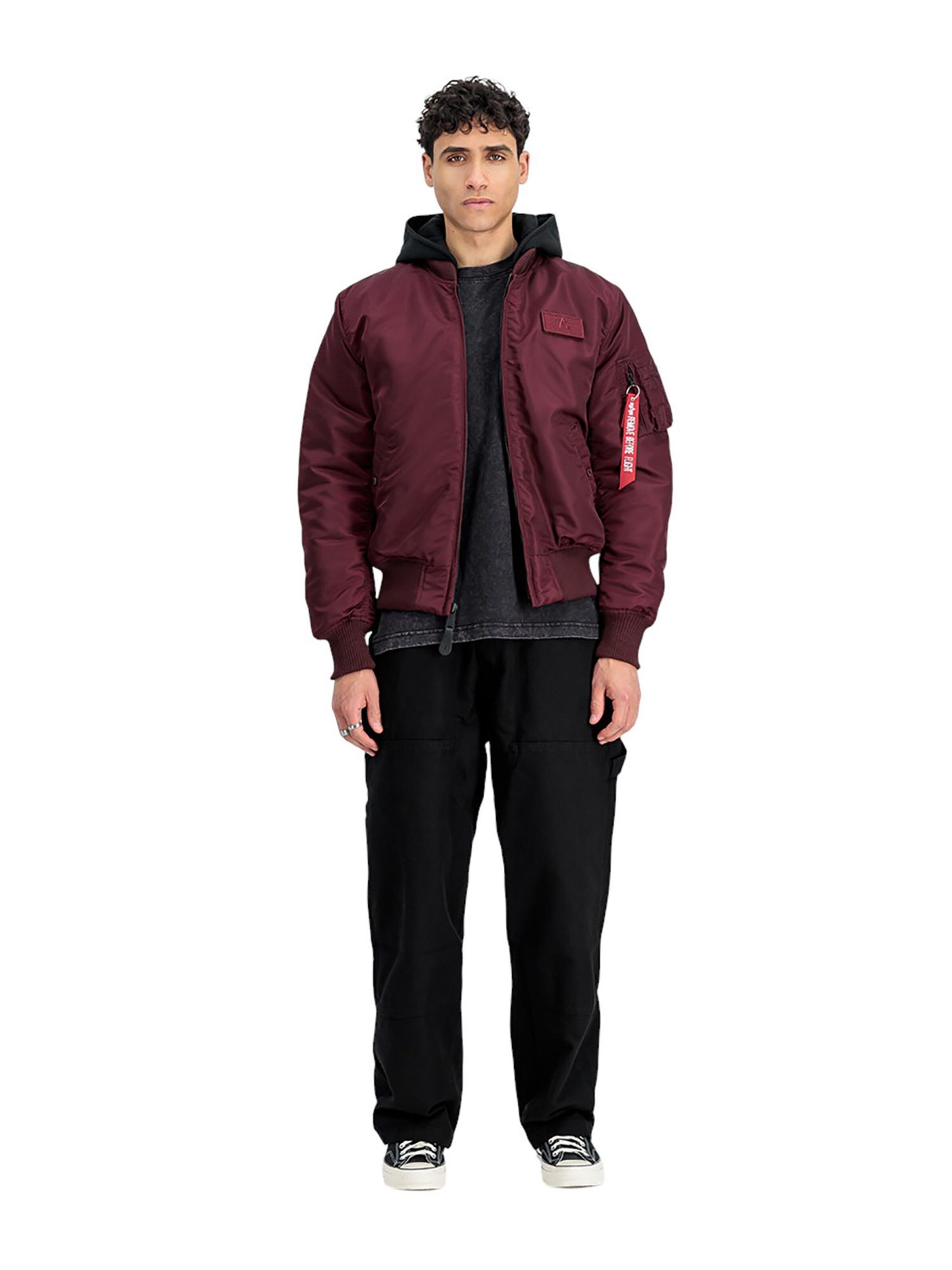 ALPHA INDUSTRIES Winter Jacket 'MA-1 ZH' in Red