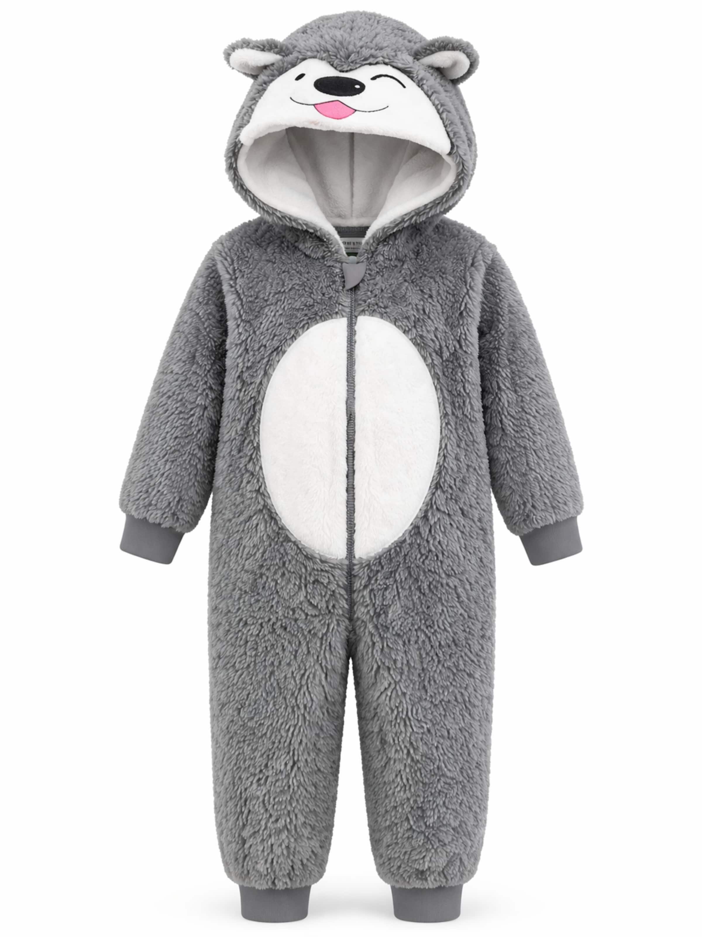 LEAFLETIC Dungarees 'Leafletic Children’s Overall' in Grey: front