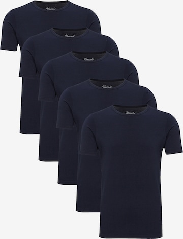 yazubi T-Shirt 'Mythic Crew Neck' in Blau: Vorderseite