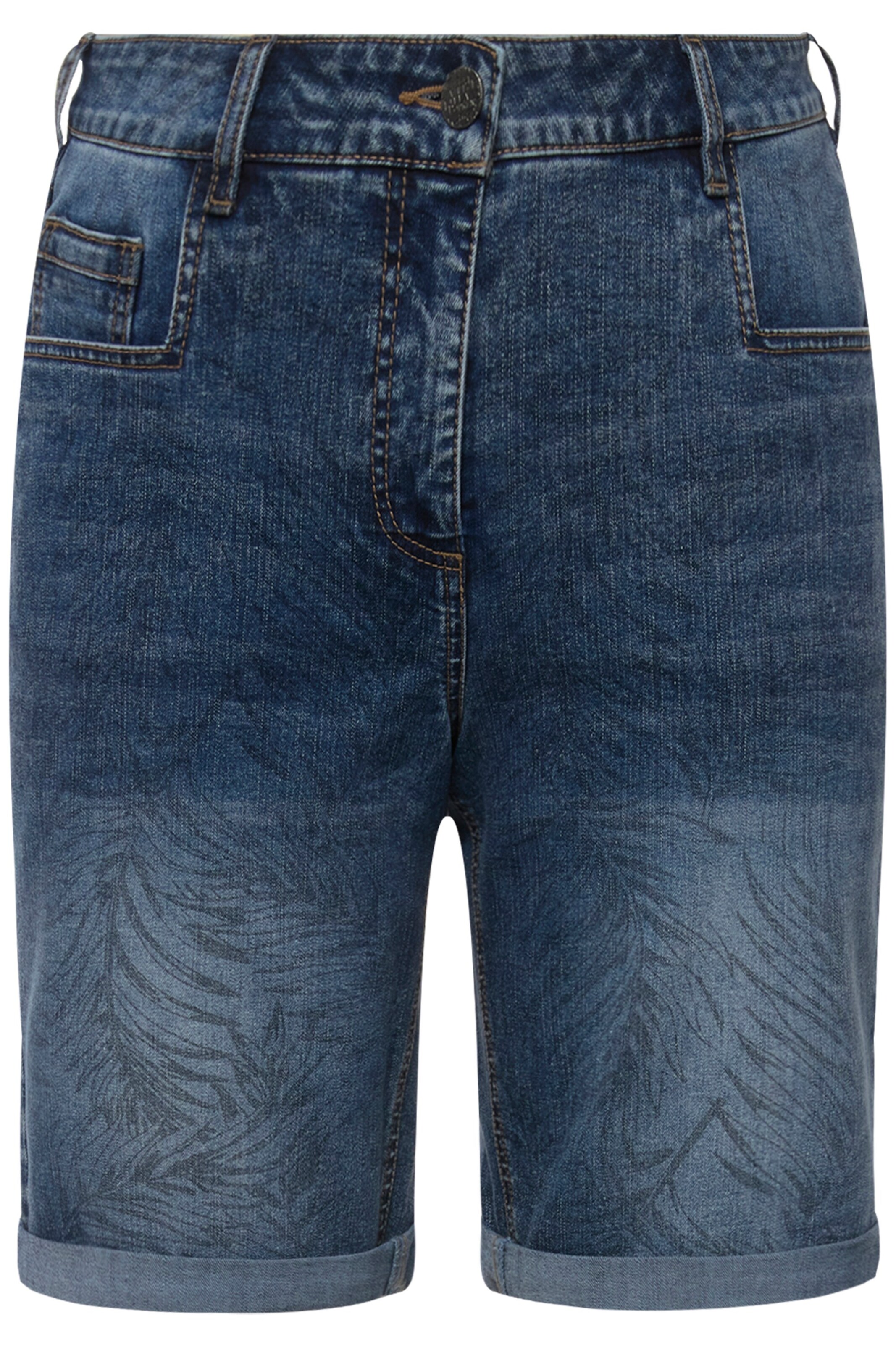 Ulla Popken Loosefit Jeans in Blauw: voorkant