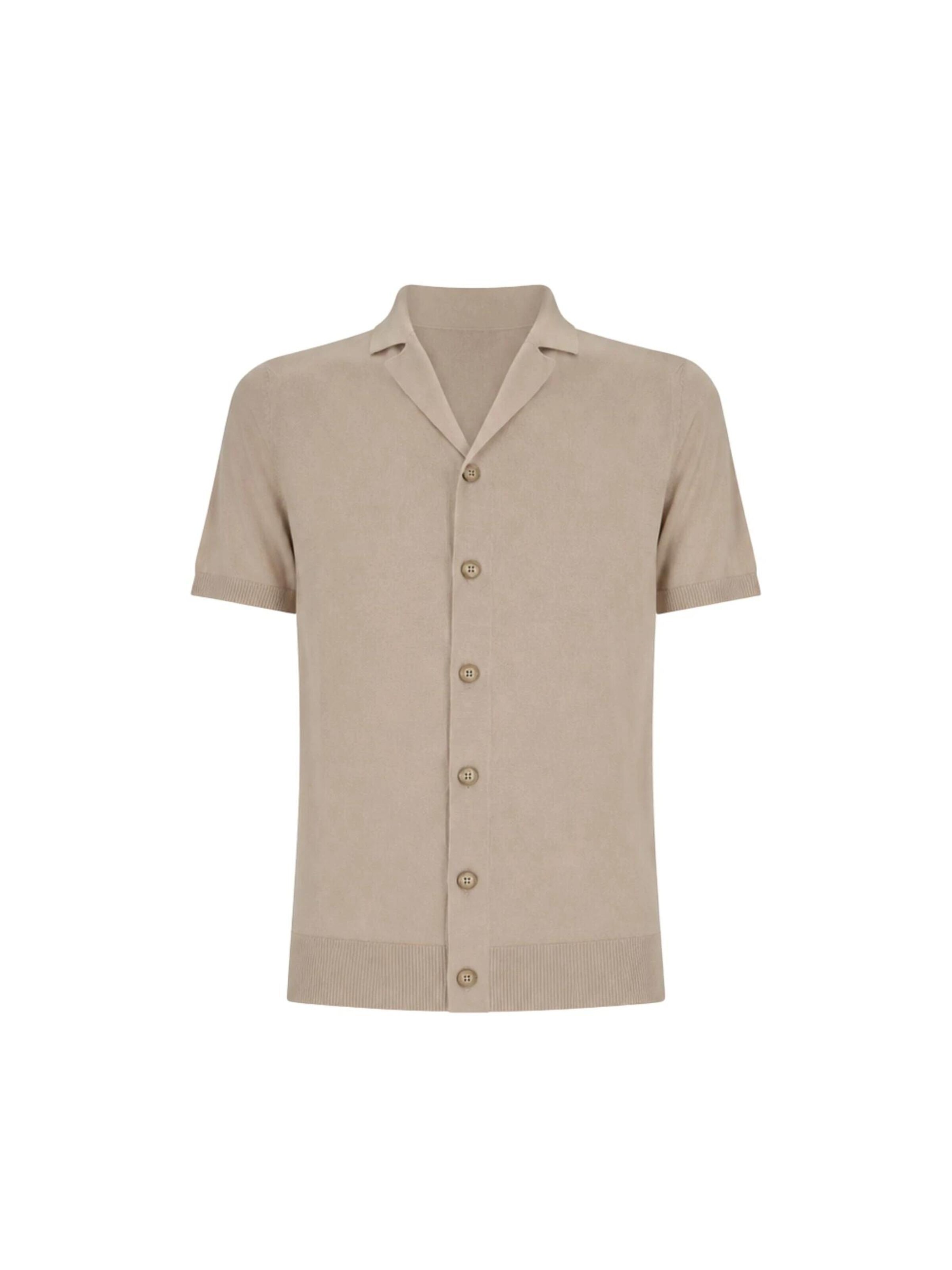 DANIELE ALESSANDRINI Regular Fit Hemd‌‌ in Beige: Vorderseite