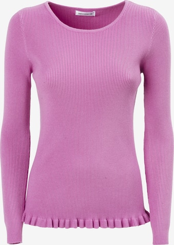 Pull-over Influencer en rose : devant