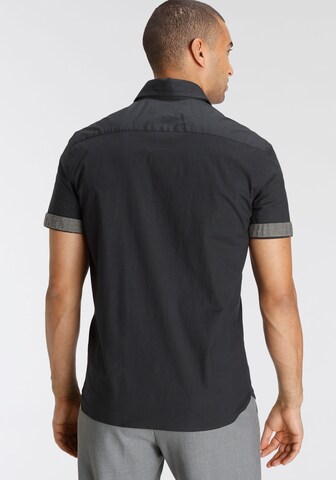 Bruno Banani Regular fit Button Up Shirt in Black