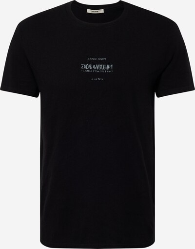 Zadig & Voltaire Skjorte 'JETTY' i lysegrå / svart, Produktvisning
