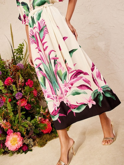 love & roses Vestido en 34 en crema / pino / fucsia, Vista del producto