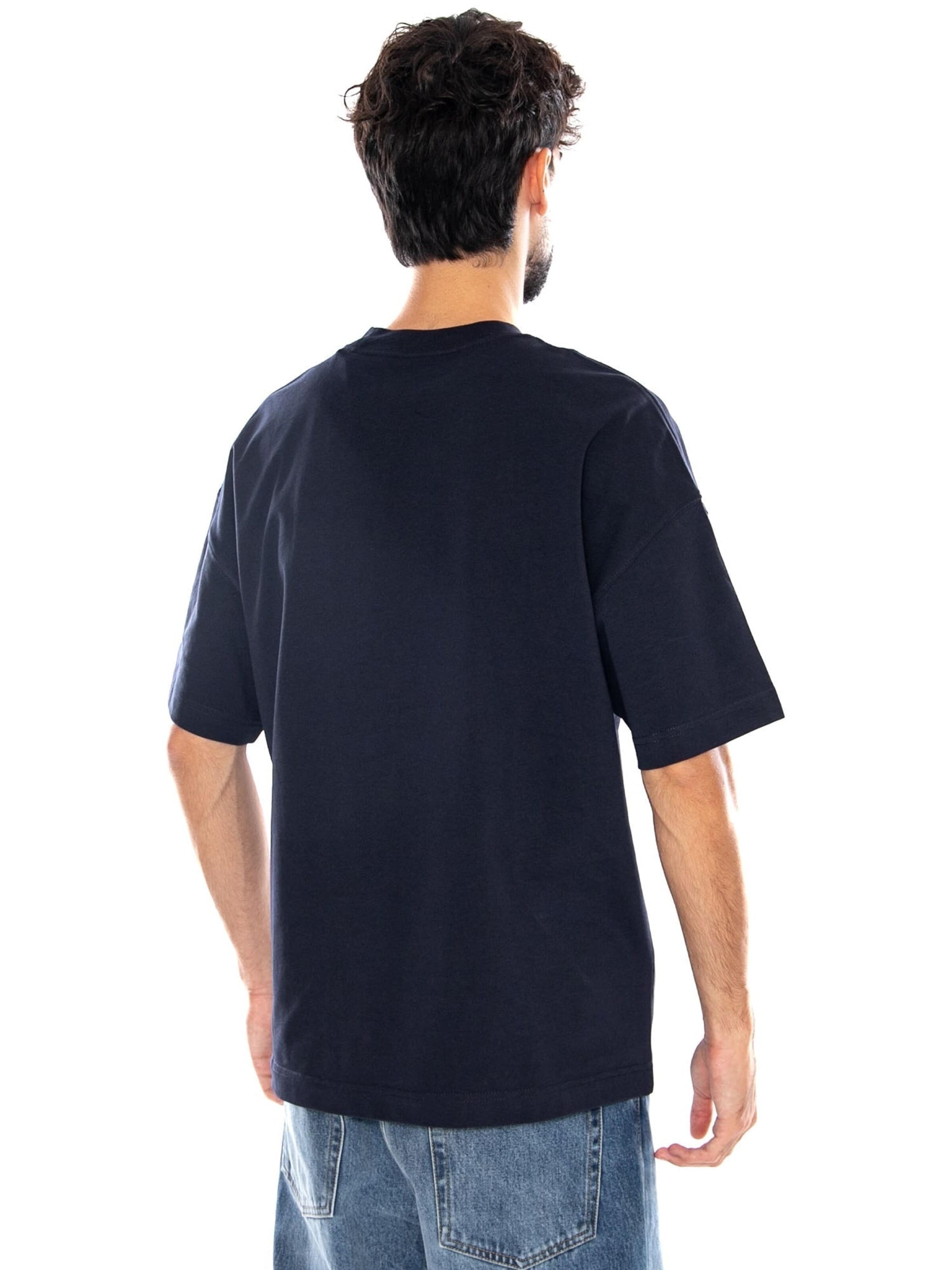 Carhartt WIP Koszulka 'S/S SIGNATURE SCRIPT T-SHIRT DARK NAVY' w kolorze niebieski