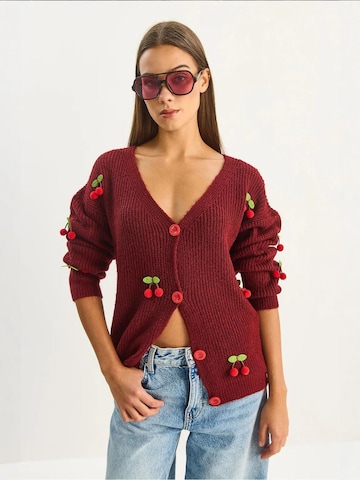Bianco Lucci Strickjacke 'Strickjacken'‌‌‌‌‌‌‌‌ in Rot