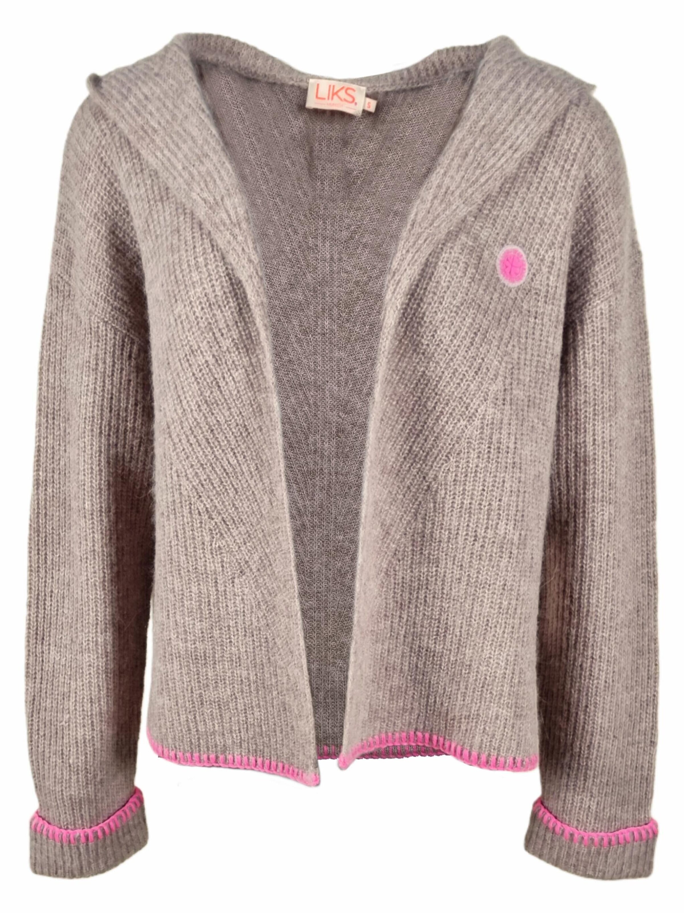 LIKS. Munich Knit Cardigan 'AdaC' in Beige: front