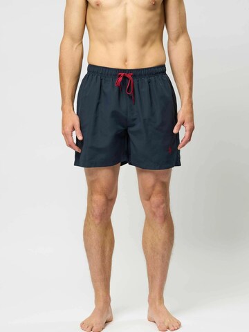 U.S. POLO ASSN. Zwemshorts ' UMAza ' in Blauw: voorkant