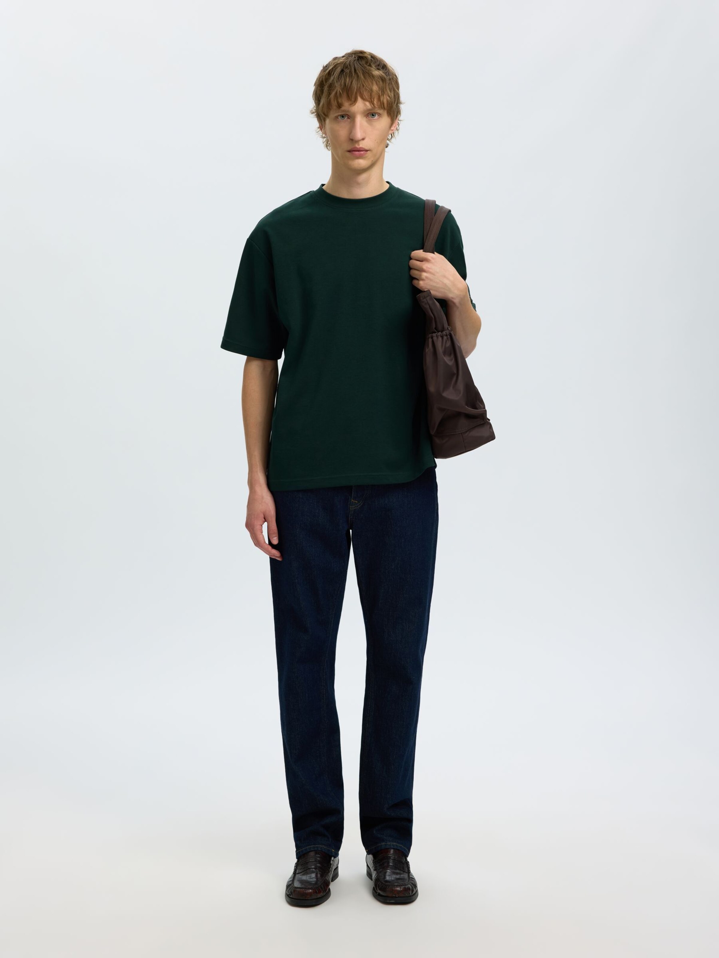 SELECTED T-Shirt in Grün