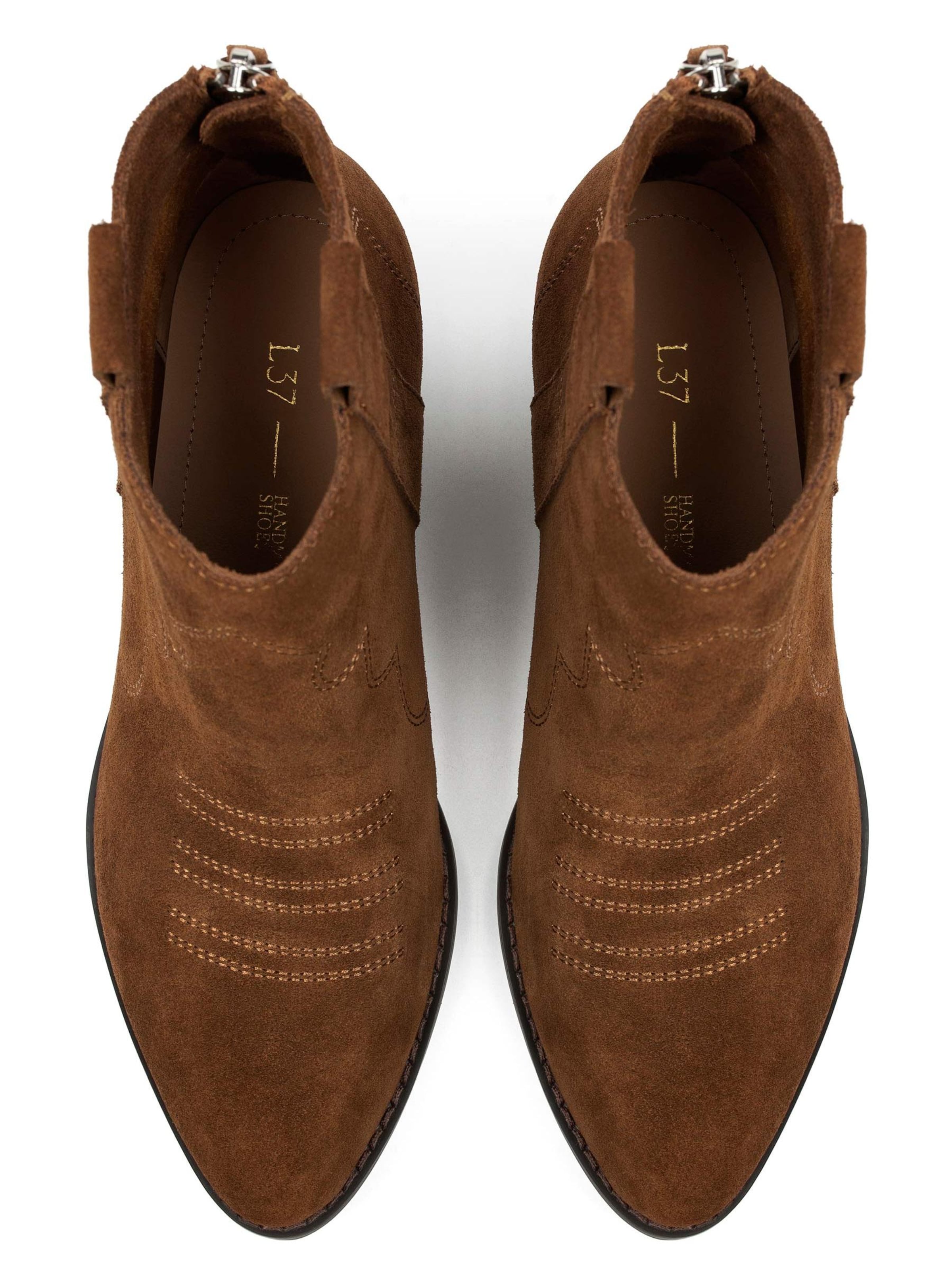 L37 HANDMADE SHOES Booties 'FLASHBACK' in Beige