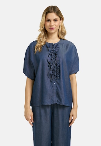 Milano Italy Blouse in Blue: front