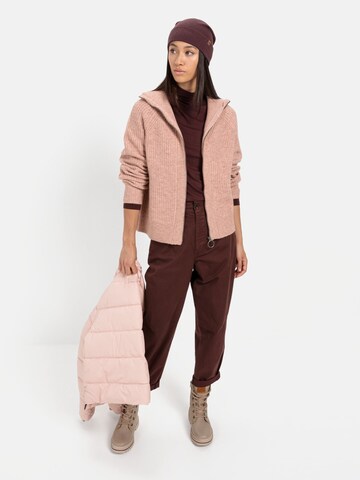 CAMEL ACTIVE Troyer Pullover aus recyceltem Polyester in Pink