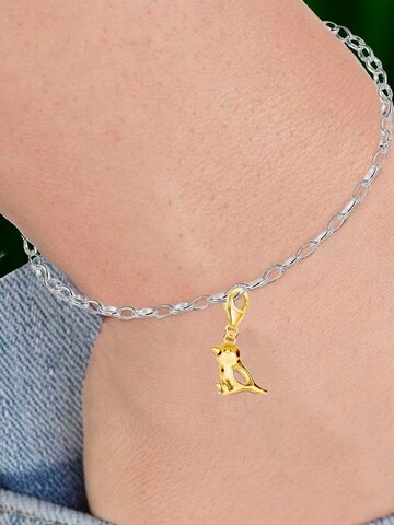 Goldene Hufeisen Anhänger 'Spatz Vogel Charm'‌‌ in Gold