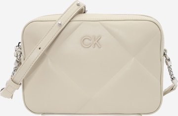 Calvin Klein Schoudertas in Beige: voorkant