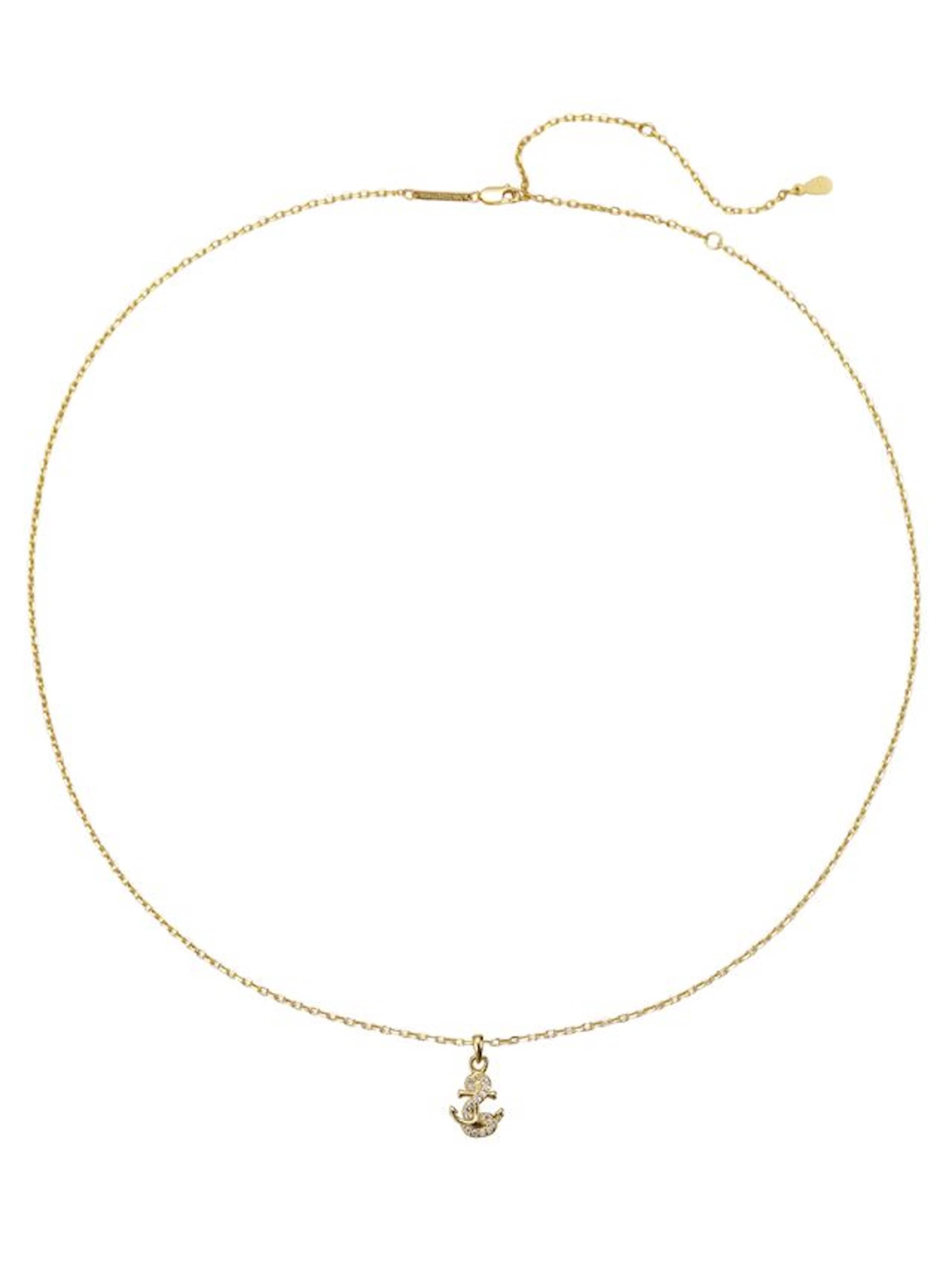 Hey Happiness - Cadena 'Anchor Sparkle' en oro: frente