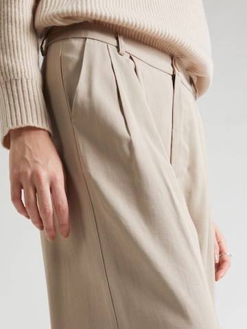 Moves Wide leg Pleat-Front Pants 'Nimma' in Beige