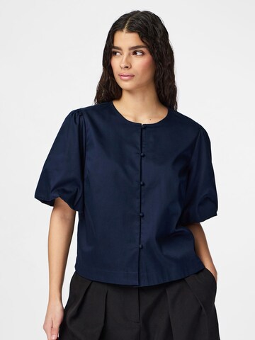 Chemisier 'PCBlair' PIECES en bleu : devant