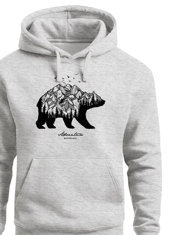 Neverless Sweatshirt 'Mountain Bear' in Grey