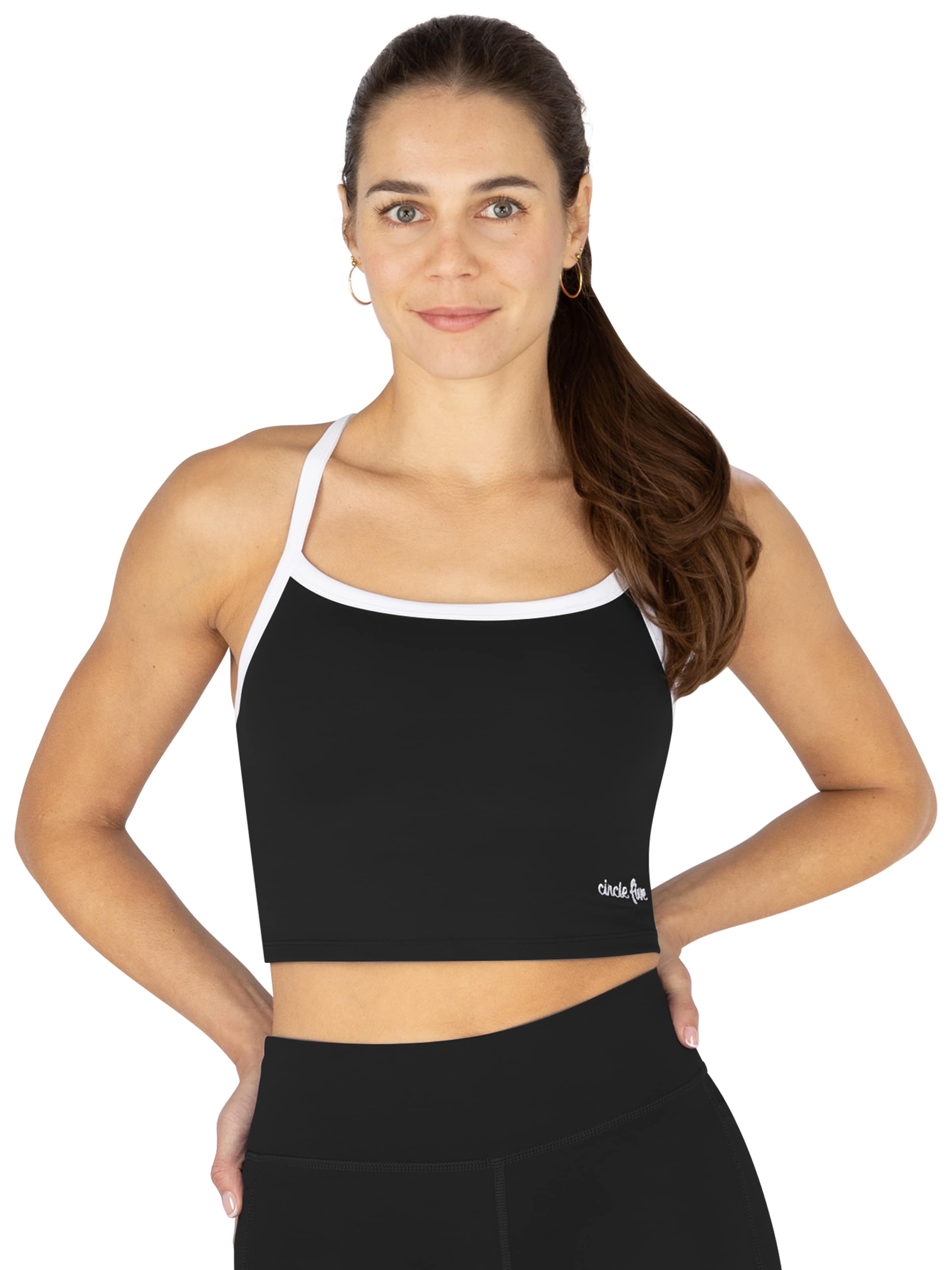 Circle Five Sporttop 'Sporttop mit integrierten Cups'‌‌‌‌‌‌‌‌ in Schwarz: Vorderseite