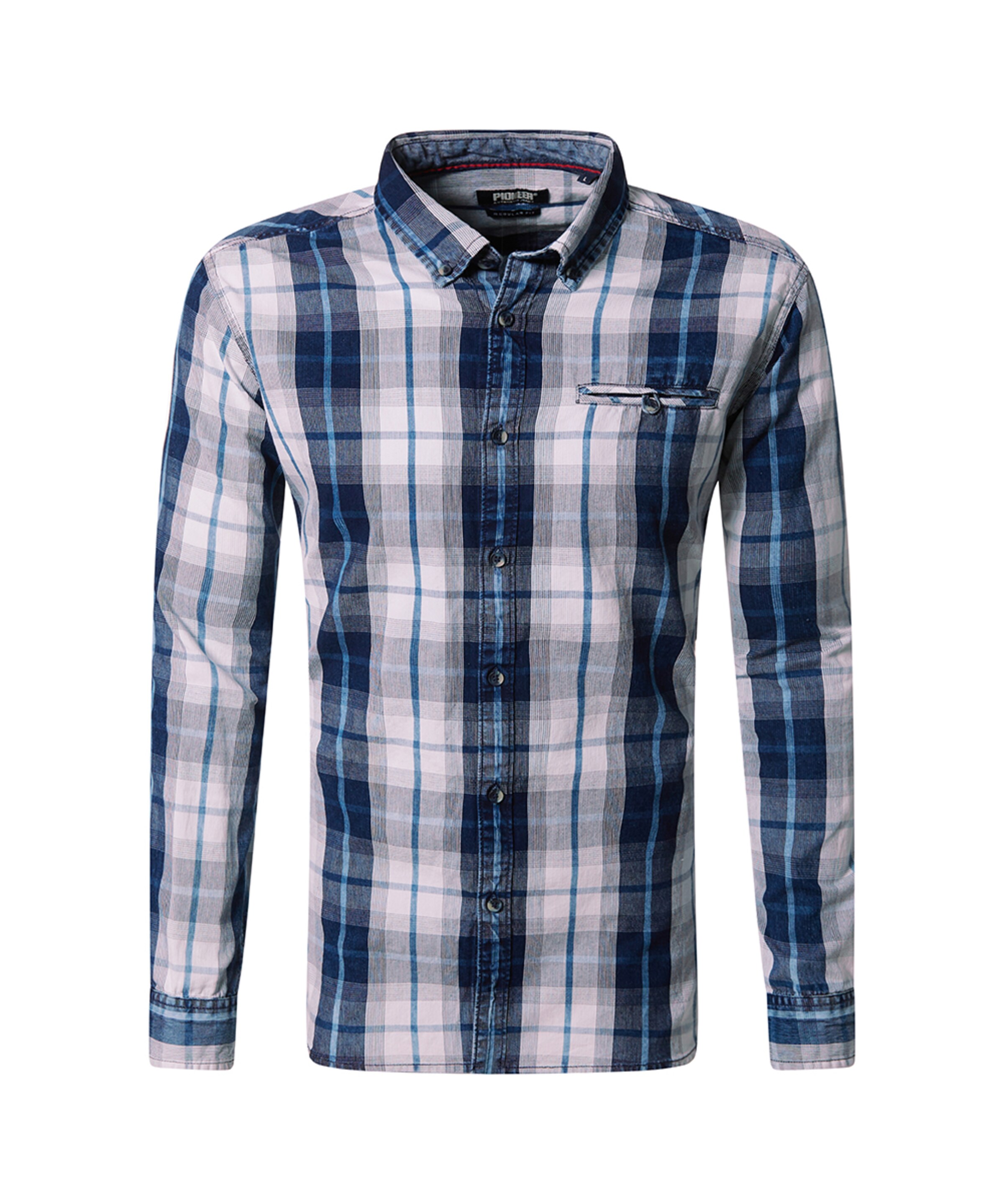 Pioneer Authentic Jeans Regular fit Button Up Shirt in Mixed colors: front