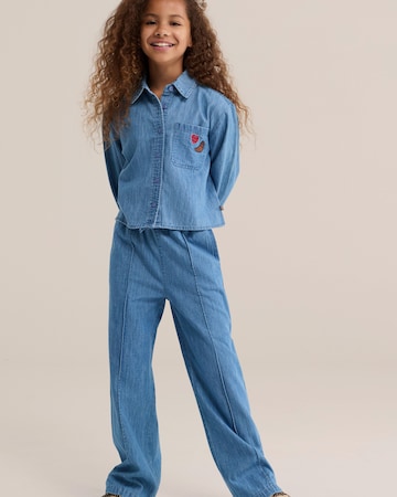 WE Fashion Wide leg Jeans in Blauw