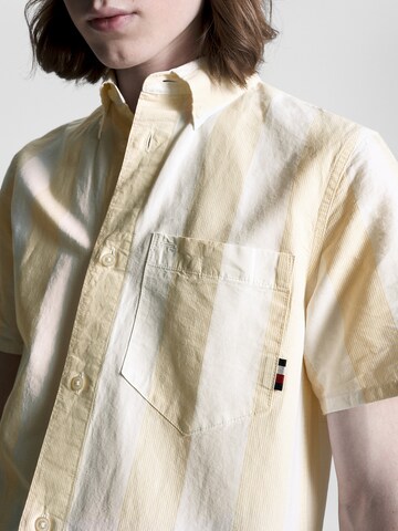 TOMMY HILFIGER Regular Fit Hemd in Gelb