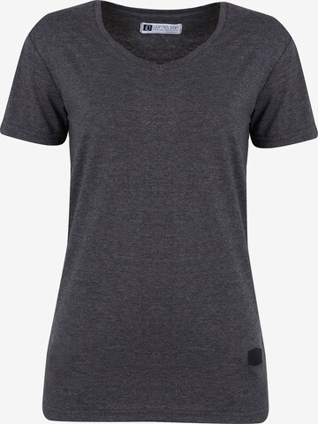 Leif Nelson T-Shirt V-Ausschnitt in Grau: predná strana