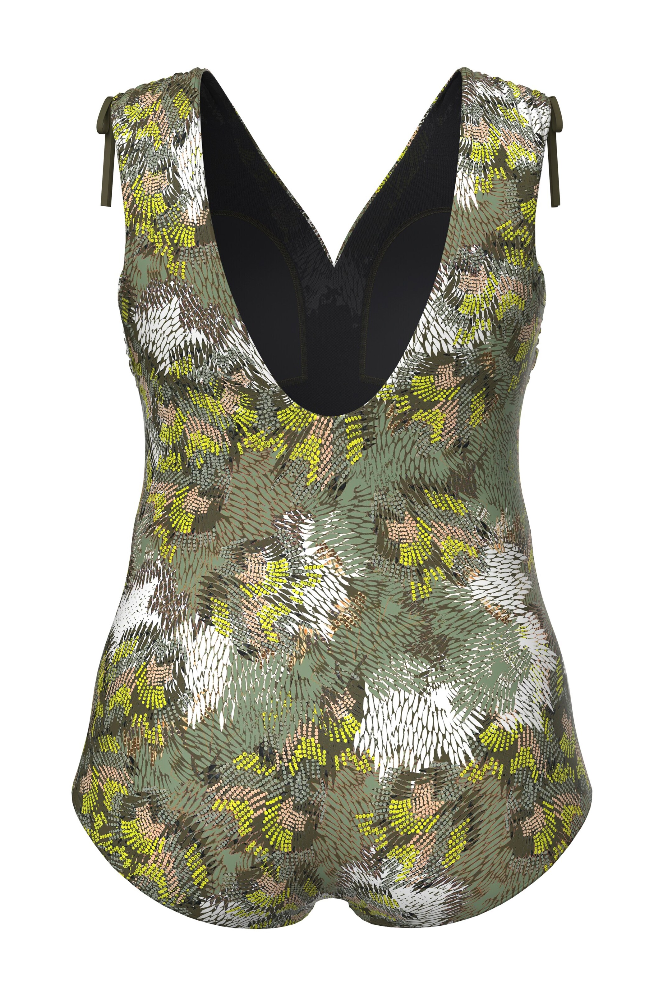 Ulla Popken Badeanzug in Grün