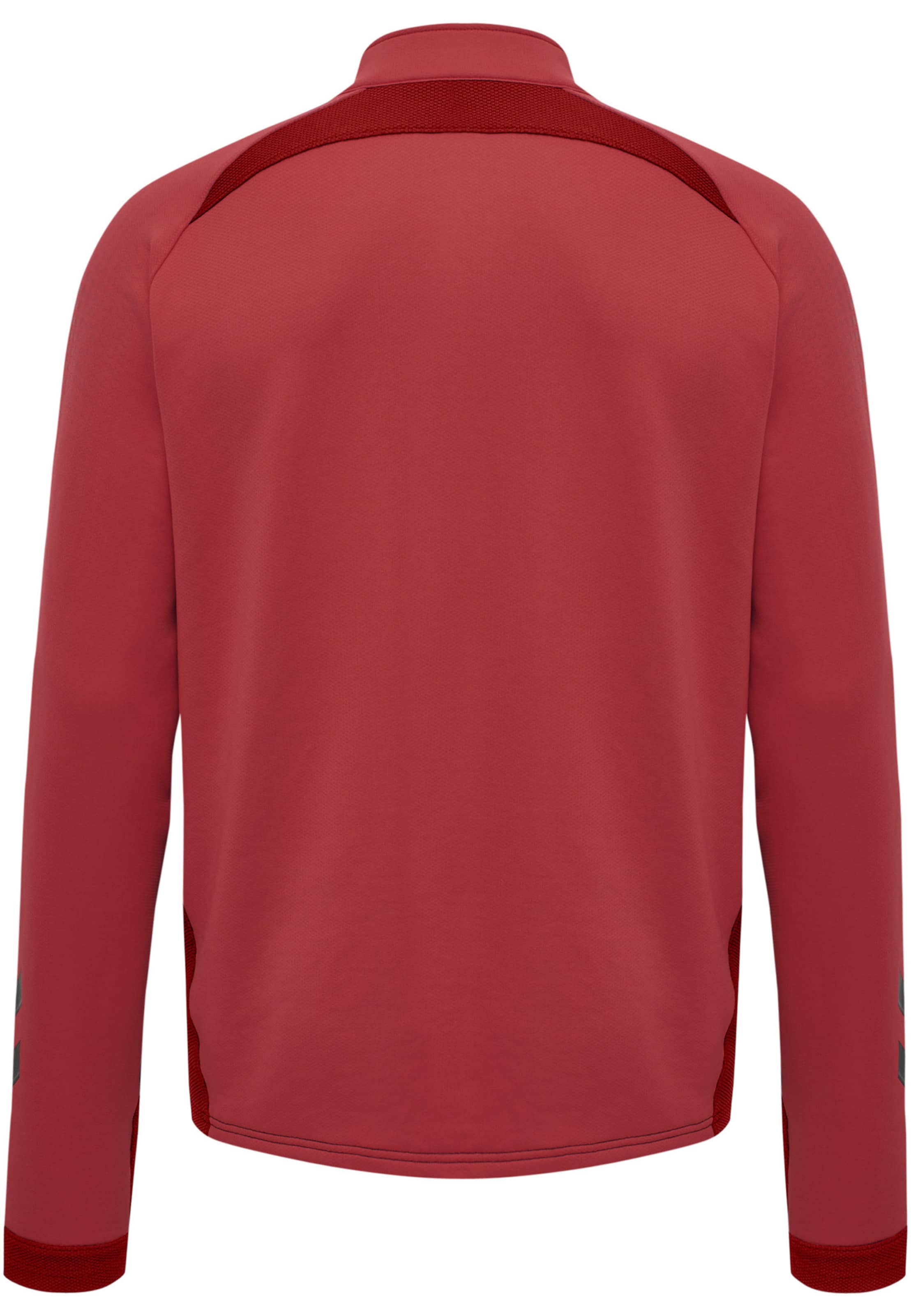 Hummel Athletic Zip-Up Hoodie 'Lead' in Red