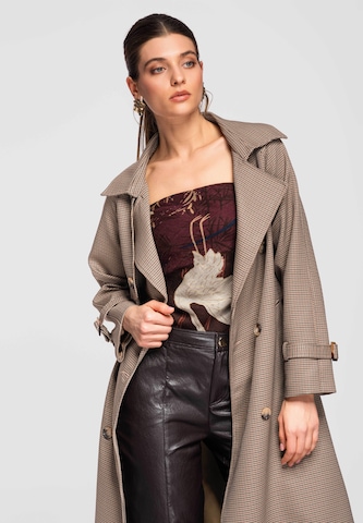 Ombre Between-seasons coat 'Ow-Colc-0120' in Brown