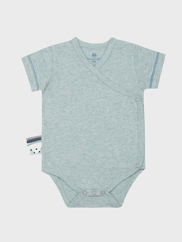 OrganicEra Romper/Bodysuit 'OrganicEra Organic Baby S/S Kimono Body' in Grey: front