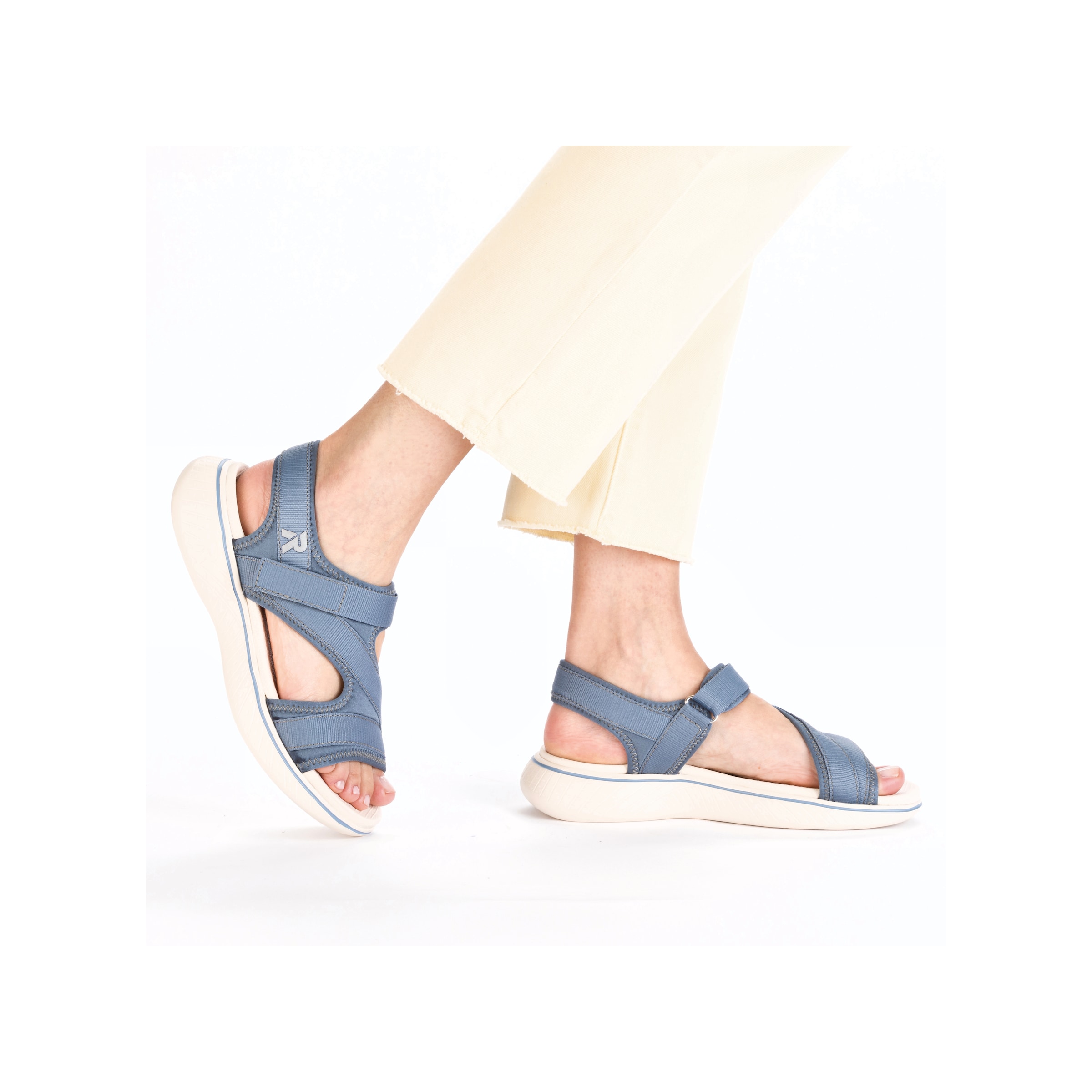 Rieker Sport Hiking Sandals in Blue: front