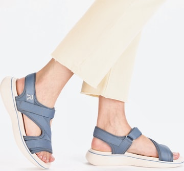 Sandales de randonnée Rieker Sport en bleu : devant