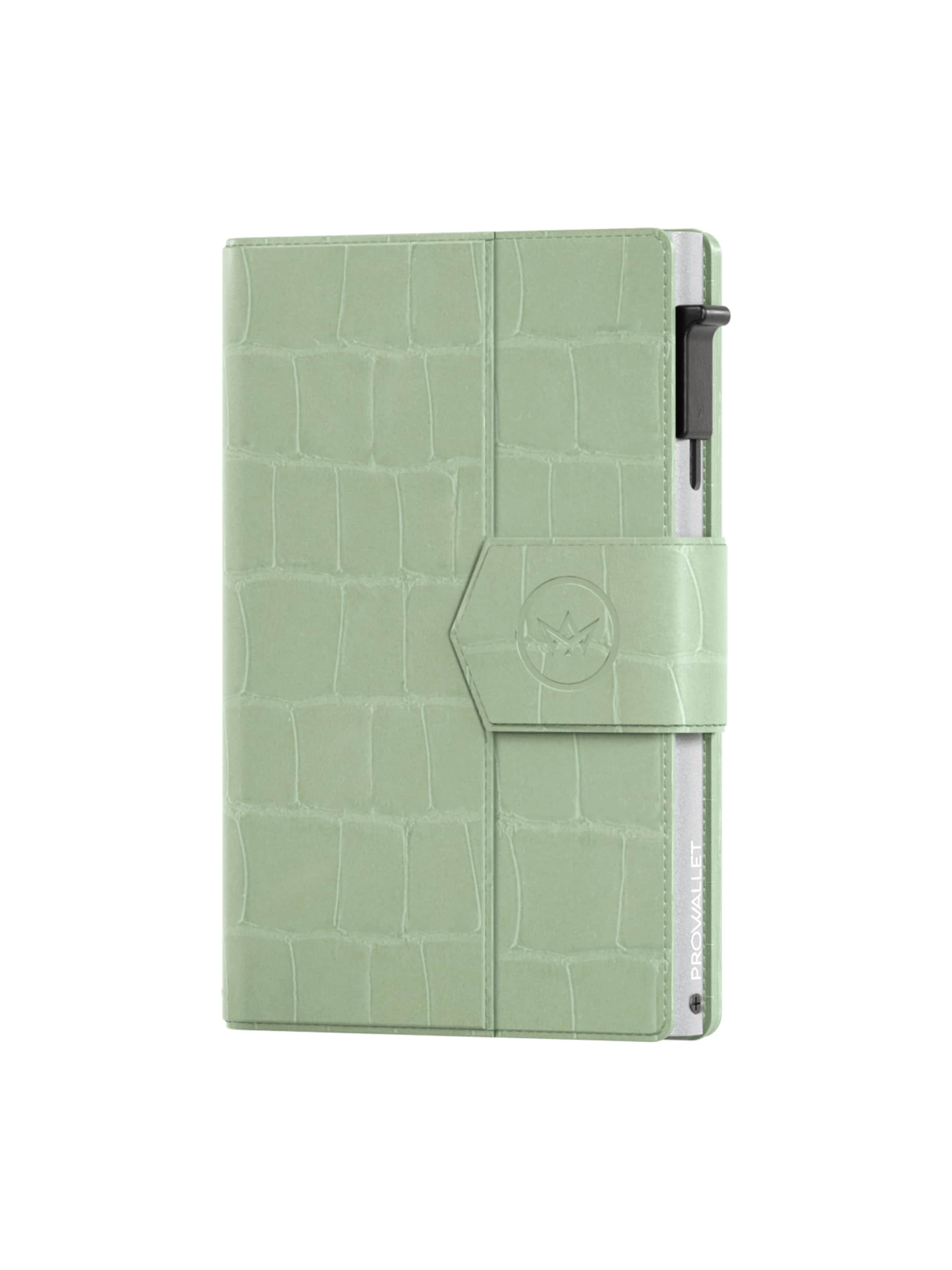 Prowallet Wallet 'Pasjeshouder Plus Croco' in Green: front