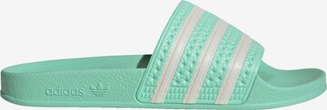 zaļš ADIDAS ORIGINALS Ādas čības 'Adilette'