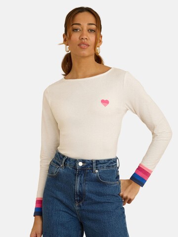 love & roses Shirt in Beige: Vorderseite