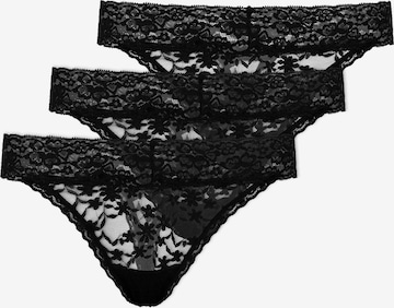 String di SNOCKS in nero: frontale